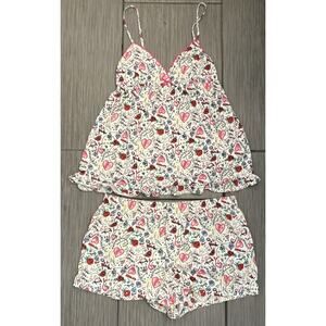 Victoria’s Secret Pink Short Sleep Set Size S/M Graphic Print Babydoll